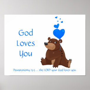 Kids Room Scripting, Gott Lieben Sie Niedlich Tedd Poster