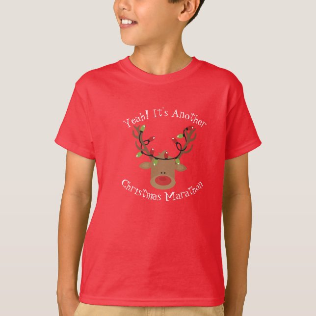 Kids Rudolph Weihnachts-T - Shirt (Vorderseite)