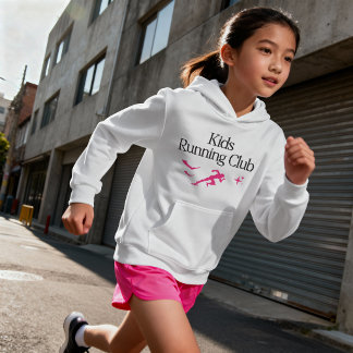 Kids Running Club – Retro Pixel Lauf Hoodie
