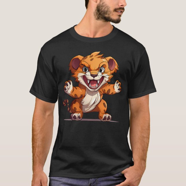 Kids Sabertooth Tiger T-Shirt (Vorderseite)