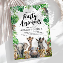 Kids Safari Party Animals Birthday