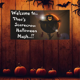 Kids Scarecrow Mash Halloween-Party Banner