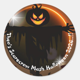 Kids Scarecrow Mash Halloween-Party Runder Aufkleber