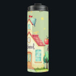Kids School Water Bottle with Hand-Drawn School  Thermosbecher<br><div class="desc">Hydration made fun! Match your school set with this safe,  stylish bottle featuring school-themed illustrations — designed to keep your kid happy and refreshed.

 Leak-proof
 BPA-Free
 Matches the full school collection</div>