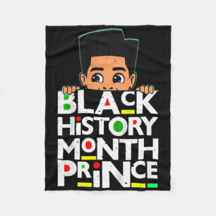 Kids Schwarzer Geschichtsmonat Prinz Melanin Sohn  Fleecedecke