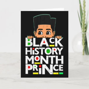 Kids Schwarzer Geschichtsmonat Prinz Melanin Sohn Karte