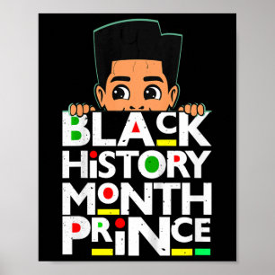 Kids Schwarzer Geschichtsmonat Prinz Melanin Sohn Poster