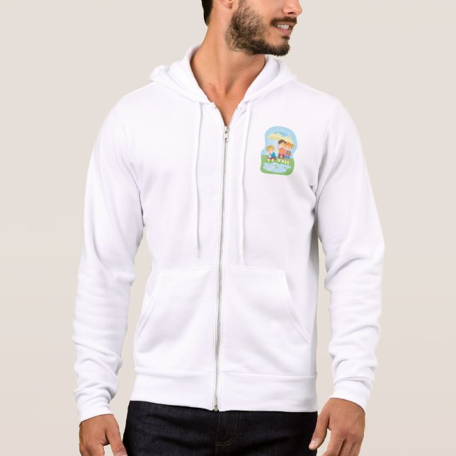 Kids Science Nature Study in Rain Hoodie (Vorderseite)