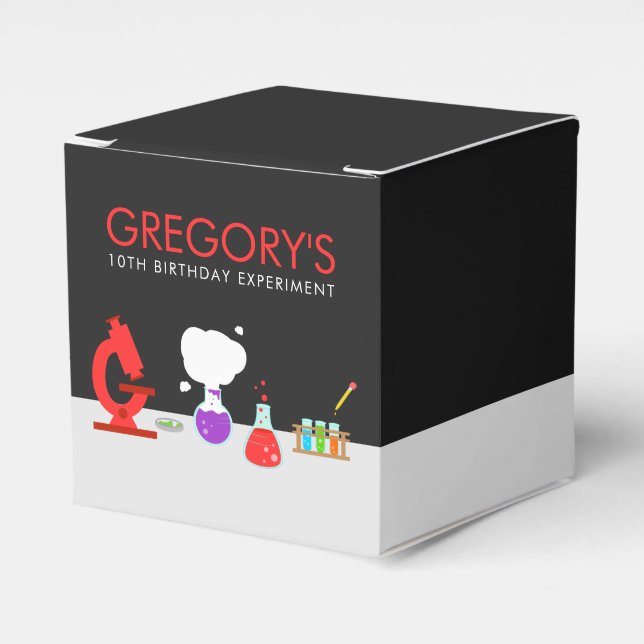 Kids Science Party Geschenkschachtel (Vorderseite)