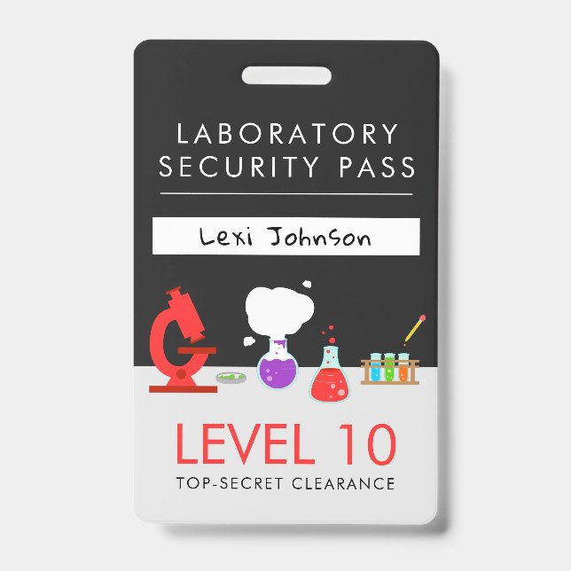 "Kids Science Party Security Pass" Ausweis (Vorderseite)