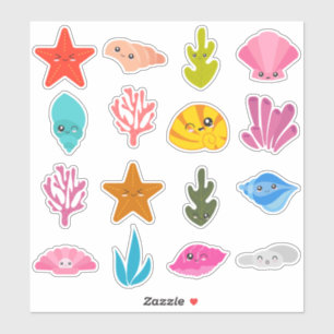 Kids Seashells Aufkleber