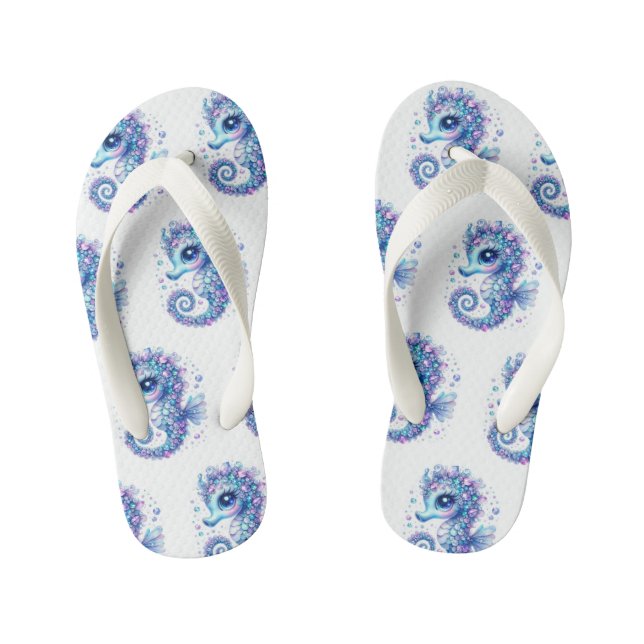 Kids Seepferd Print Flip Flops (Fußbett)