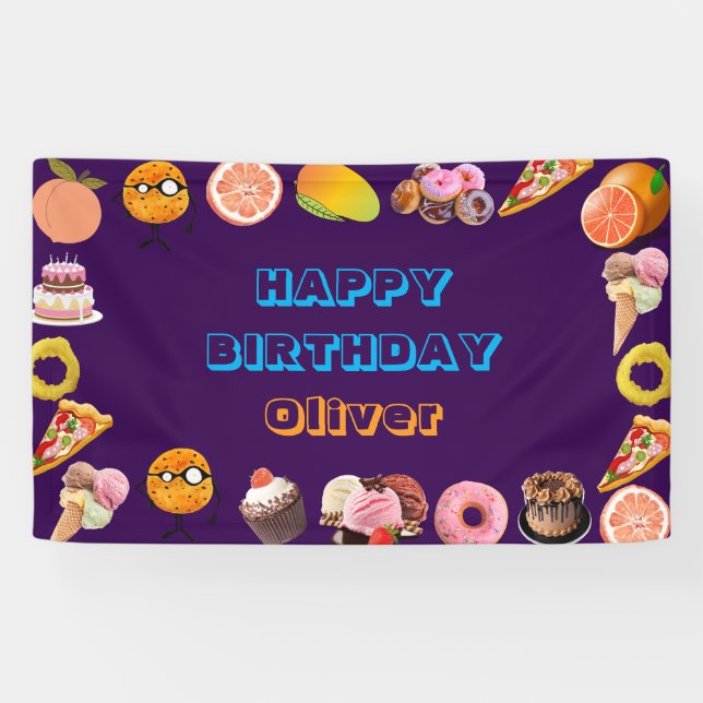 Kids Sesame Street Feinschmecker Truck Birthday Banner (Horizontal)
