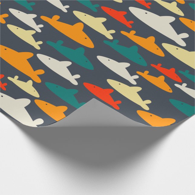 Kids Shark Pattern Geschenkpapier (Ecke)