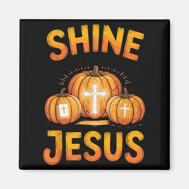 Kids Shine With The Light Of Jesus Funny Christian Magnet (Vorne)