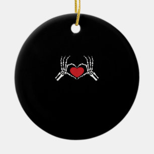 Kids Skeleton Hand Heart Valentinstag Coole Klasse Keramik Ornament