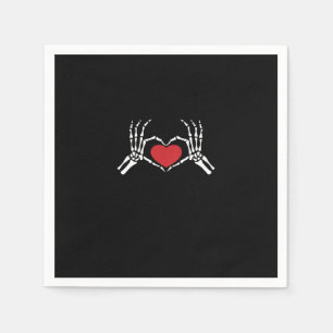 Kids Skeleton Hand Heart Valentinstag Coole Klasse Serviette