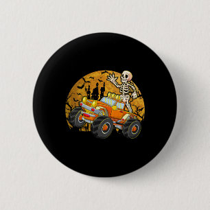 Kids Skeletter Reiten Monster LKW Halloween Costu Button