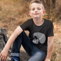 Kids Skull T Shirt - Intricentieren Abstrakter Rot