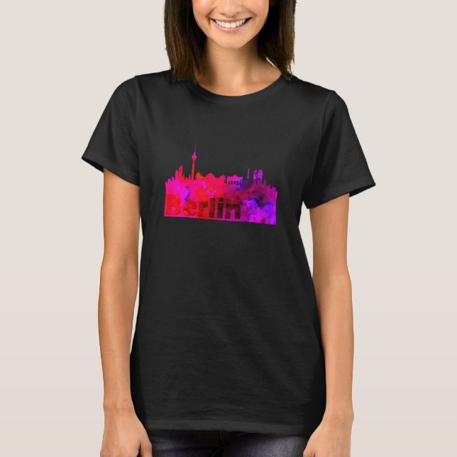 Kids Skyline Berlin Deutschland Hauptstadt Waterco T-Shirt (Vorderseite)