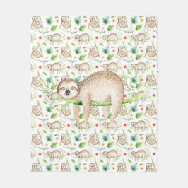 Kids Sleepy Time Sloth Fleecedecke