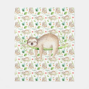 Kids Sleepy Time Sloth Fleecedecke