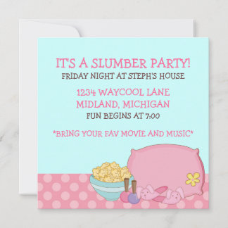 Kids Slumber Party Einladungen