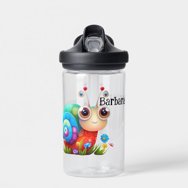 Kids Snail Personalize Trinkflasche (Vorne)