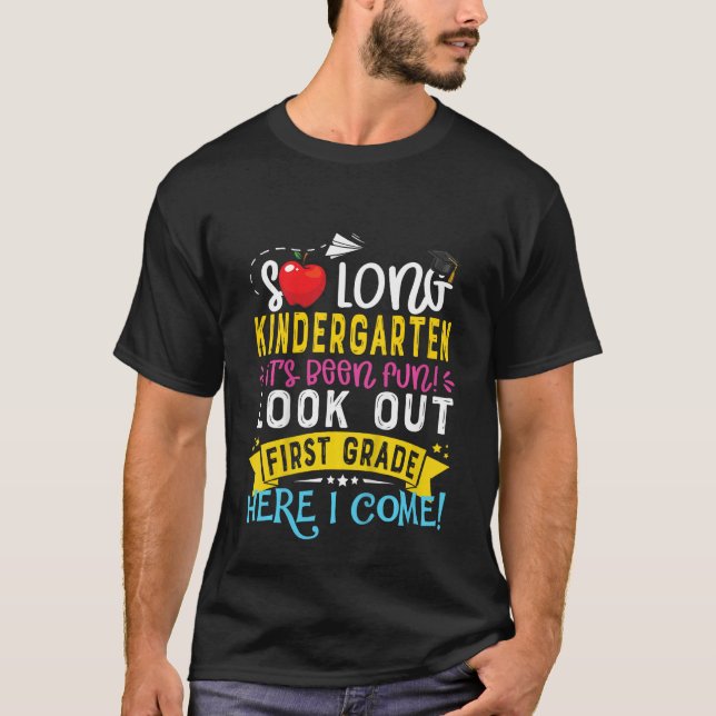 Kids So Long Kindergarten 1st Grade Here I Come Gr T-Shirt (Vorderseite)