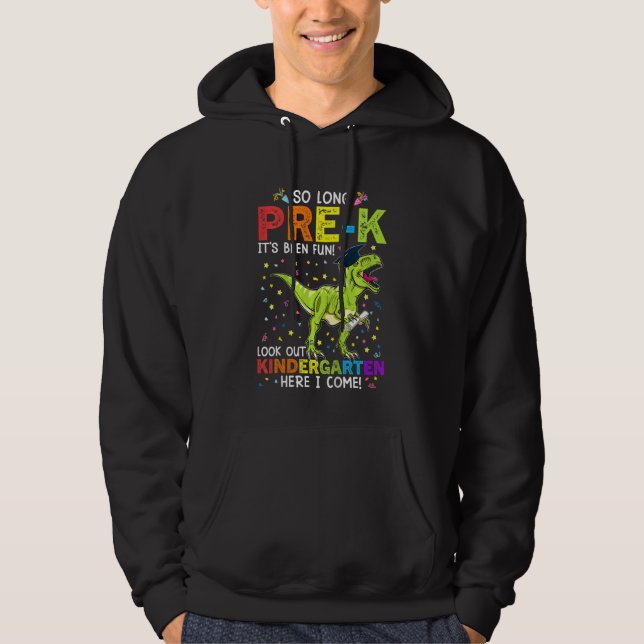 Kids So Long Pre K Kindergarten Here I Come School Hoodie (Vorderseite)