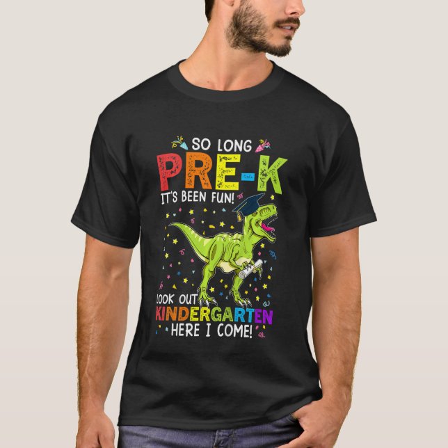 Kids So Long Pre K Kindergarten Here I Come School T-Shirt (Vorderseite)