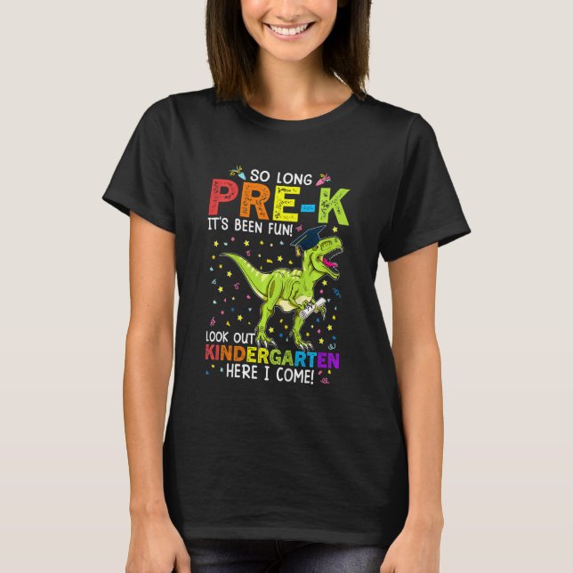 Kids So Long Pre K Kindergarten Here I Come School T-Shirt (Vorderseite)