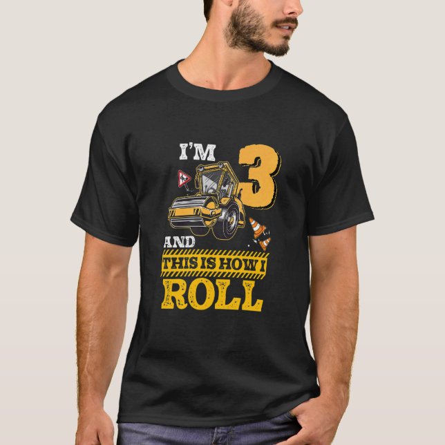 Kids So Roll ich Asphalt Roller 3 Jahre alt T-Shirt (Vorderseite)