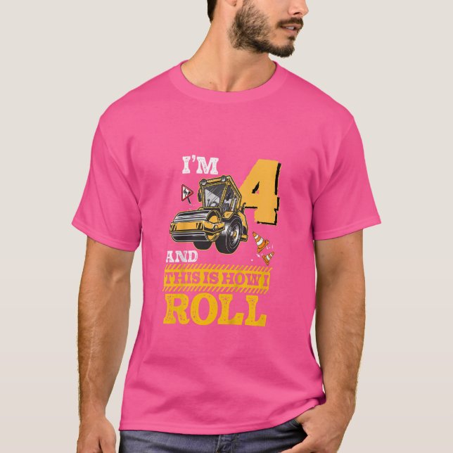 Kids So Roll ich Asphalt Roller 4 Jahre alt T-Shirt (Vorderseite)