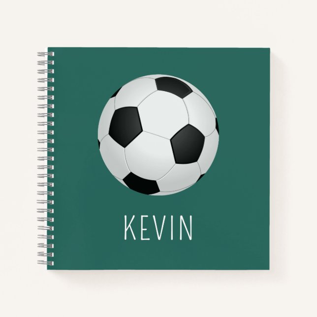 Kids Soccer Ball Boys School Notizbuch (Vorderseite)