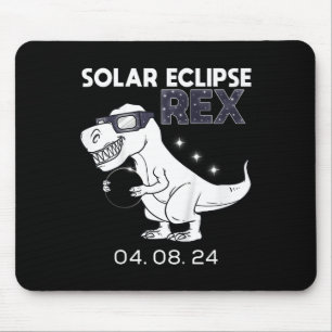 Kids Solar Eclipse T Rex 04.08.2024 Dino Fun Toddl Mousepad