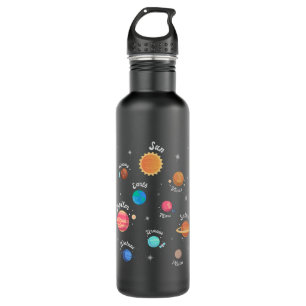 Kids Solar System Planets Wissen Weltraum Edelstahlflasche
