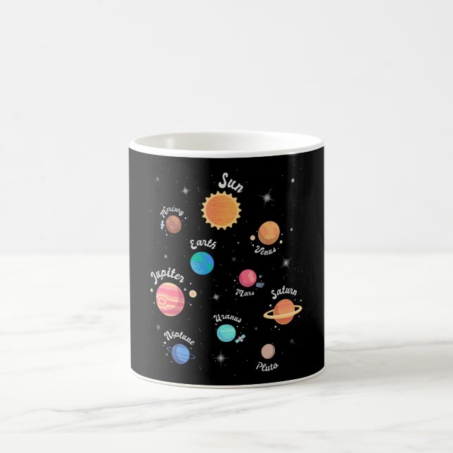 Kids Solar System Planets Wissen Weltraum Kaffeetasse (Mittel)
