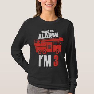 Kids Sound The Alarm Ich bin 3 3 Jahre Geburtstag T-Shirt