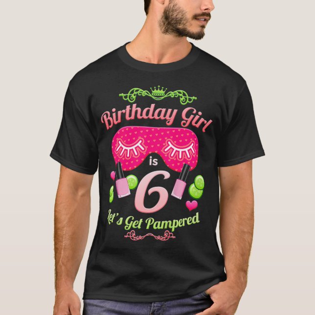 Kids SPA Birthday Party Girls Age T-Shirt (Vorderseite)