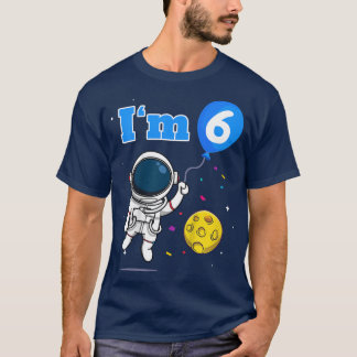 Kids Spaceman Astronaut Space I m 6 Si 6. T-Shirt
