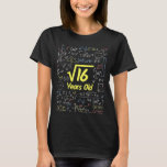 Kids Square Root of 16 4 Years Old Birthday 1 T-Shirt<br><div class="desc">Kids Square Root of 16 4 Years Old Birthday 1</div>