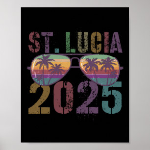 Kids St Lucia 2025 Reise Kreuzfahrt Urlaub passend Poster
