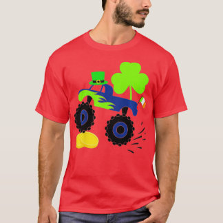 Kids St. Patricks Day Funny Monster Truck for Bo T-Shirt