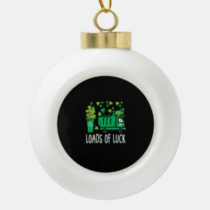 Kids St Patricks Day Garbage LKW Lust to Luck Keramik Kugel-Ornament