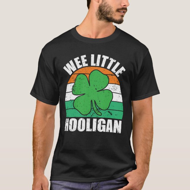 Kids St Patricks Day Irish Wee Little Hooligan T-Shirt (Vorderseite)