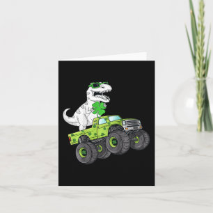 Kids St Patricks Day T Rex Reiten Monster Truck Di Karte
