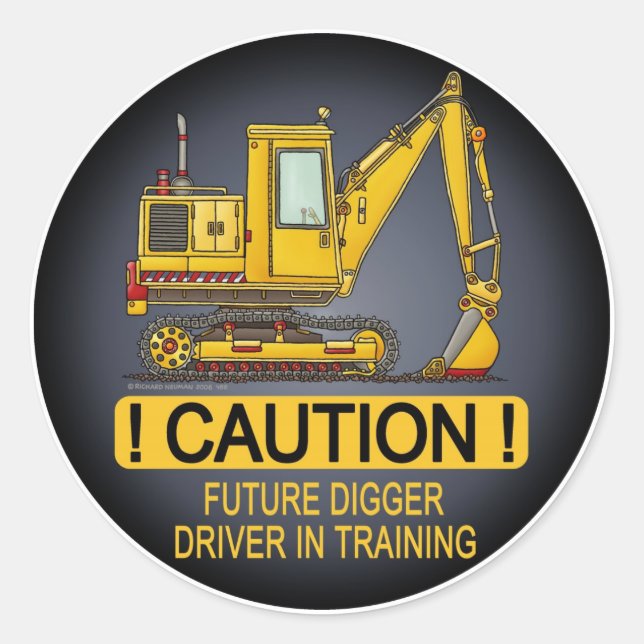 Kids-Sticker für Future Digger Shootreiber Runder Aufkleber (Vorderseite)