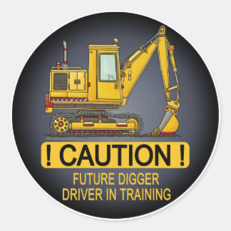 Kids-Sticker für Future Digger Shootreiber Runder Aufkleber