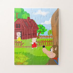Kids Story Puzzle - Drei kleine Schweine Jigsaw
